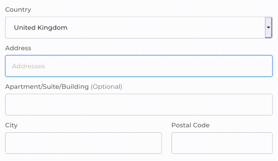 Woosmap Address autocomplete