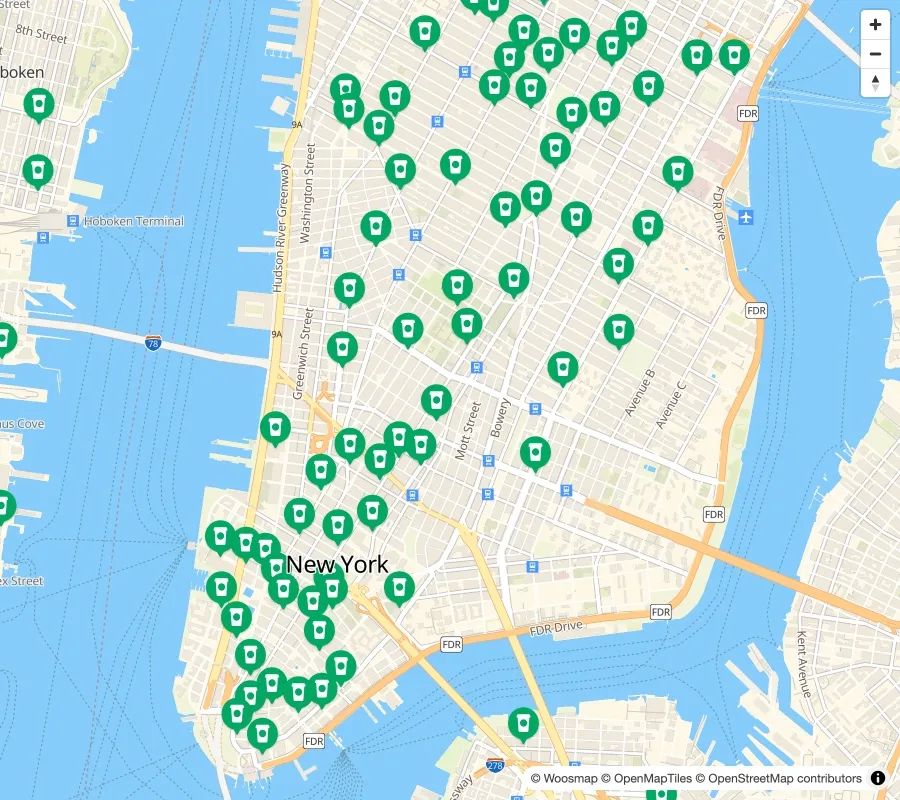 Display all your store on rich and dynamic maps with Woosmap Stores APIStore Mapping